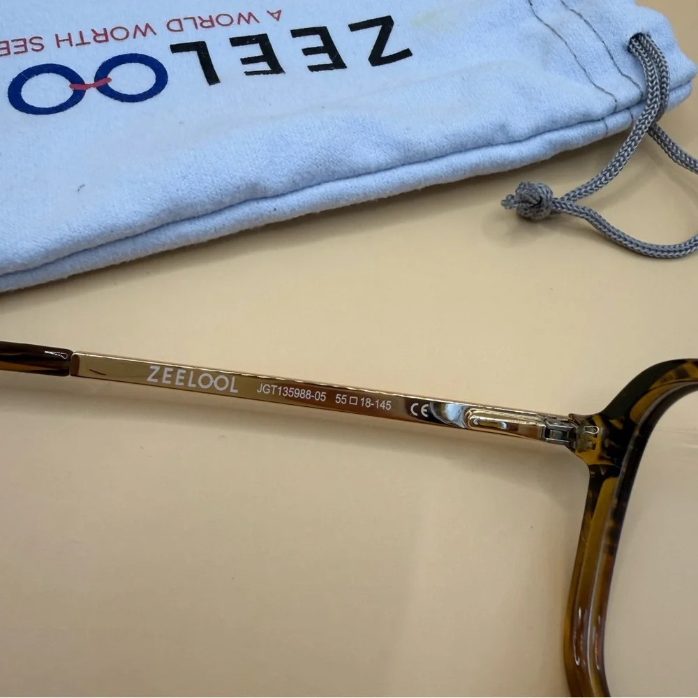 Zeelool Brown Glasses Frames, No Prescription
